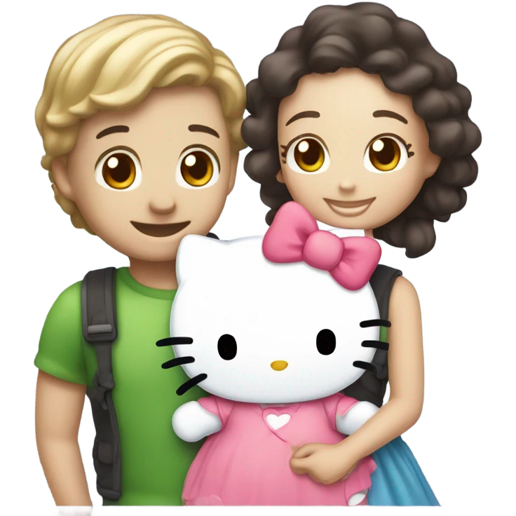 hello kitty and bf emoji