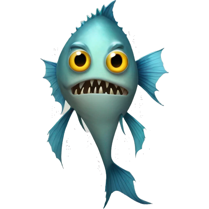 Scary tall fish with legs emoji