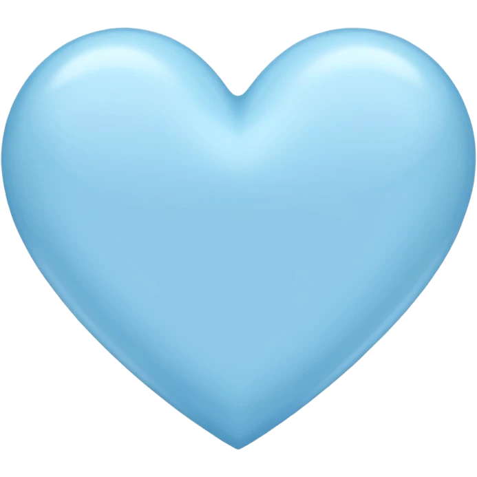 A pastel blue heart emoji
