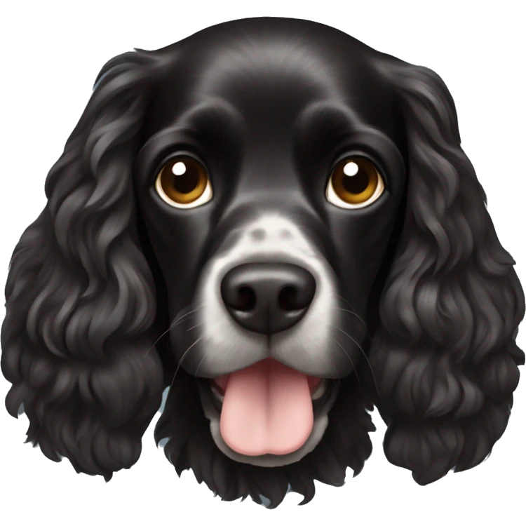 Black cocker spaniel  emoji