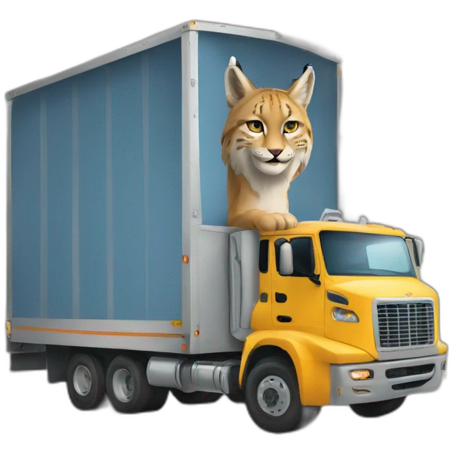 Lynx qui porte un camion emoji