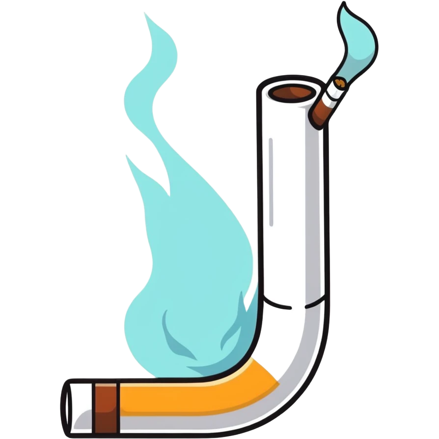 A cigarette being smoked emoji