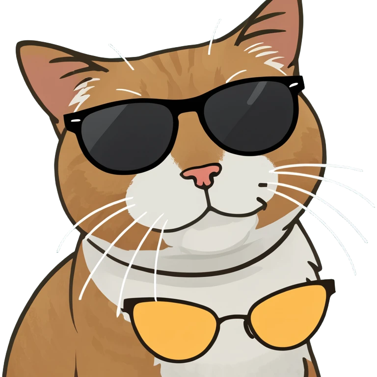 Cat with sunglasses emoji