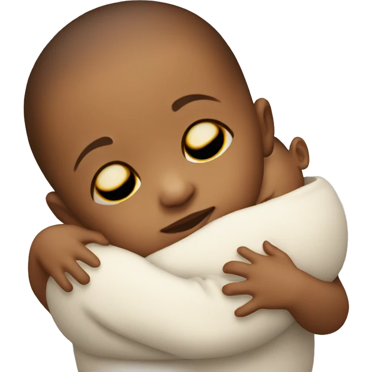 Baby cuddling  emoji