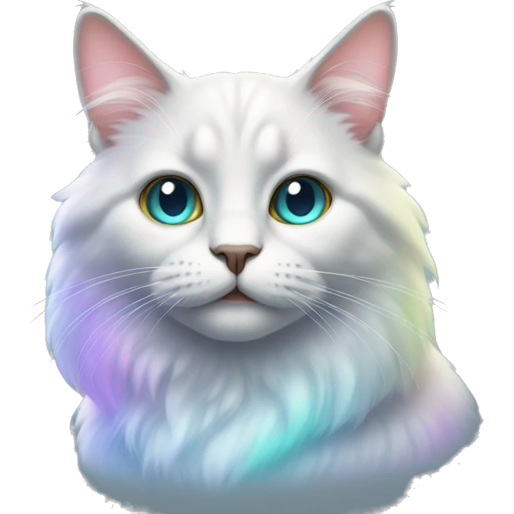 Iridescent cat emoji