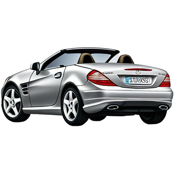 Mercedes slk from 2000, silver color emoji
