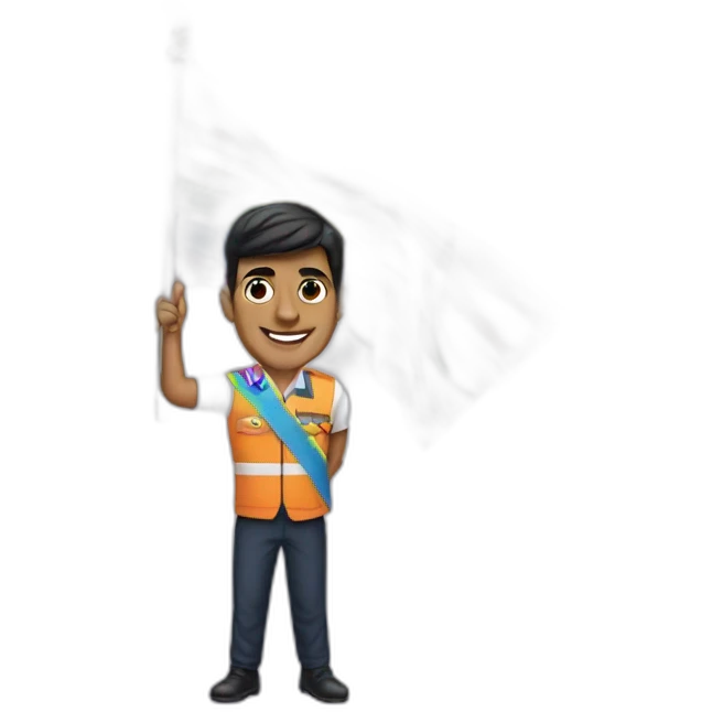 rishi sunak holding a pride flag emoji