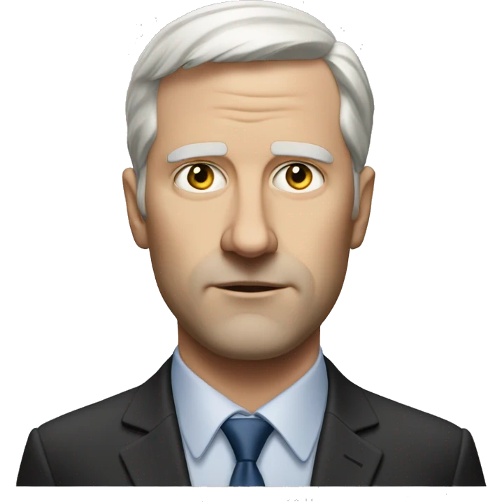 white man politic photorealistic serious emoji