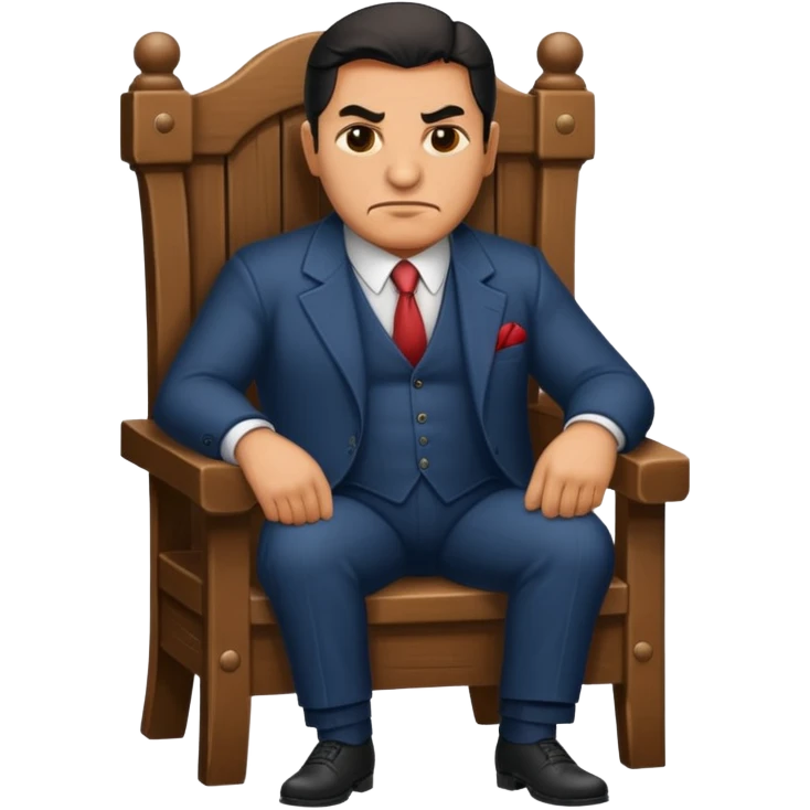Mafia big boss sit on a chair emoji