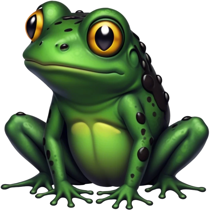 Goth frog emoji