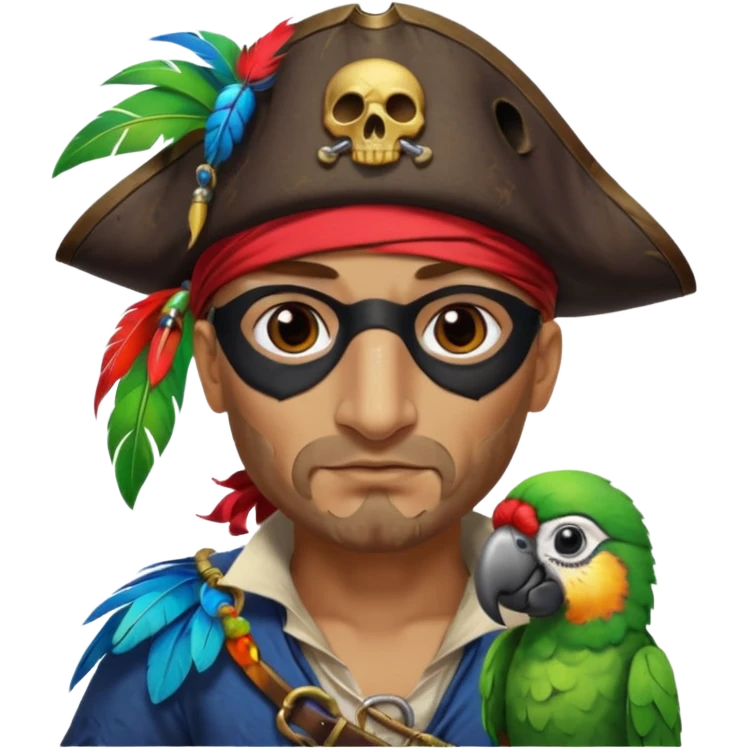 pirate and parrot emoji