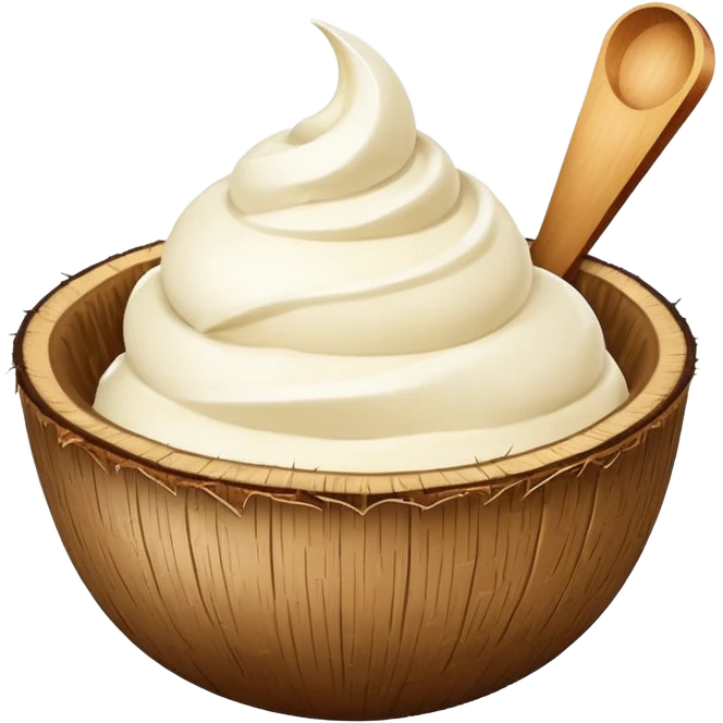 Coconut ice cream  emoji