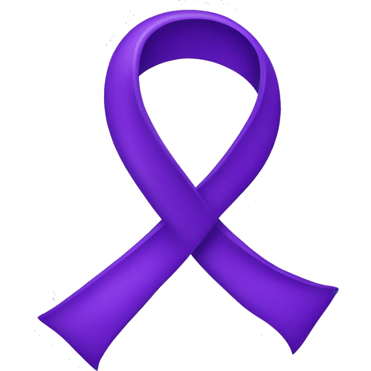 Purple Alzheimer's ribbon emoji