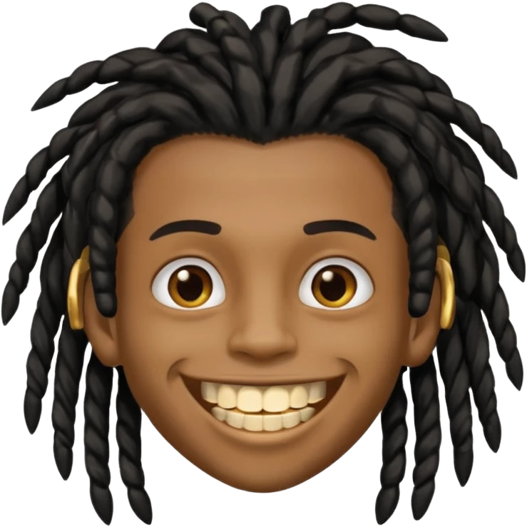 Garoto negro com black nudred com dente de ouro emoji