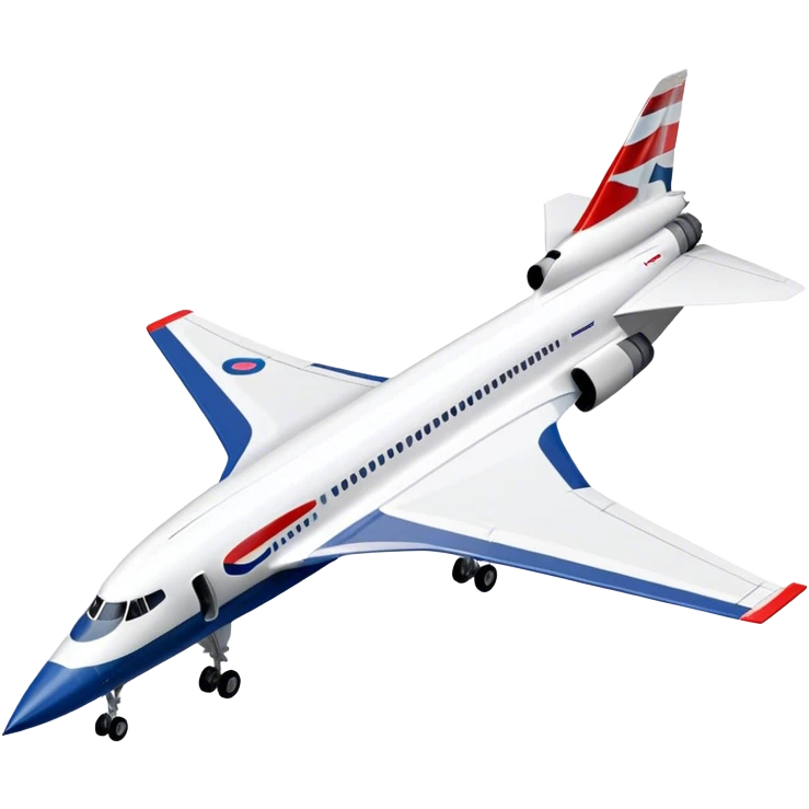 Concorde - British Airways (Model Year: 2020) (Iconic colour: White with blue and red) emoji
