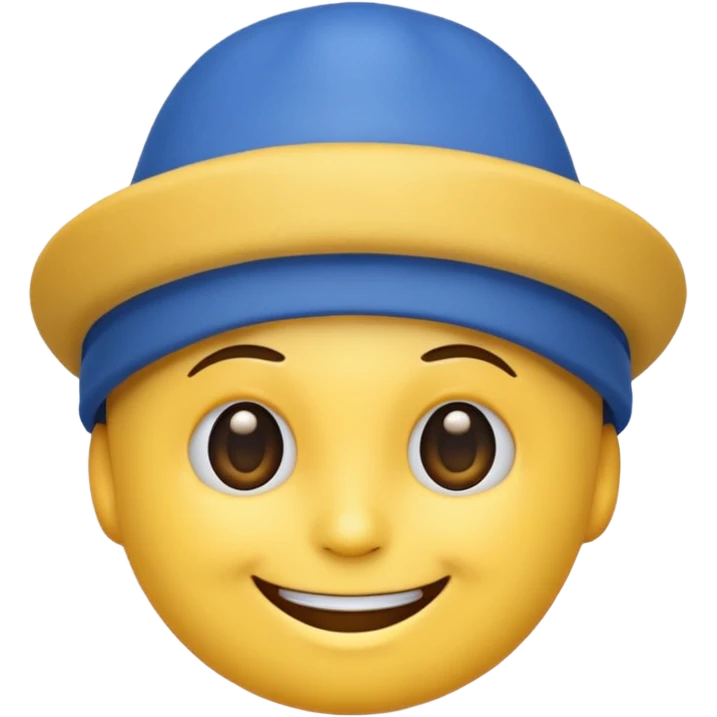 Mavi Şapkalı gülen emoji emoji