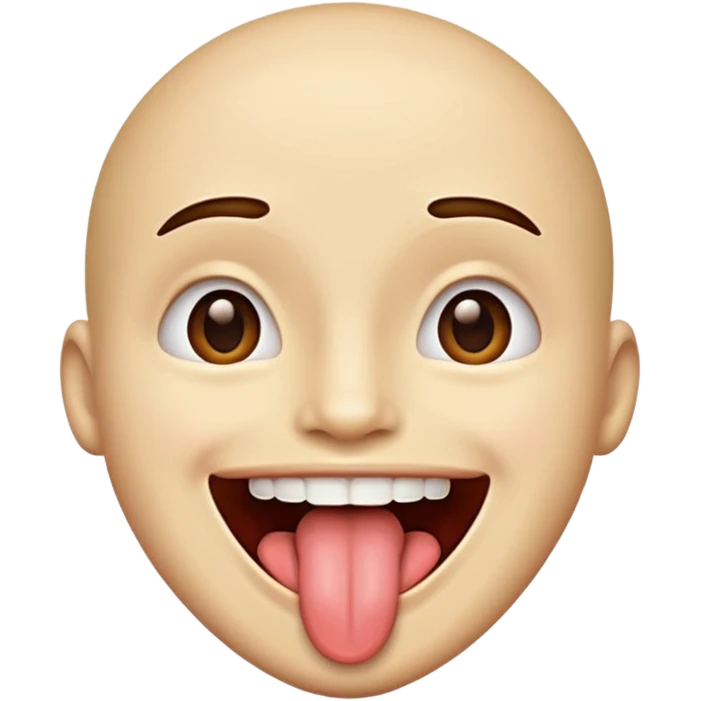 smiling with tongue on his teeth emoji