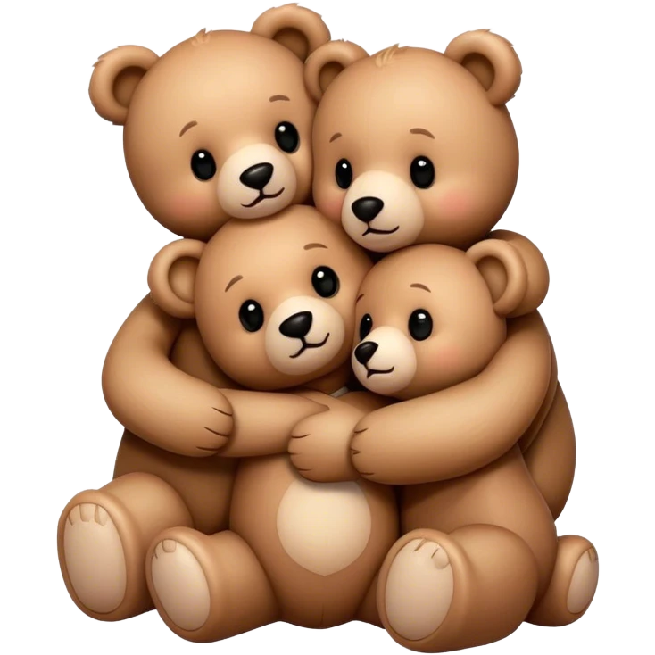  cute teddy bears hugging  emoji