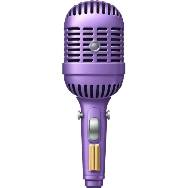 A pastel purple microphone emoji
