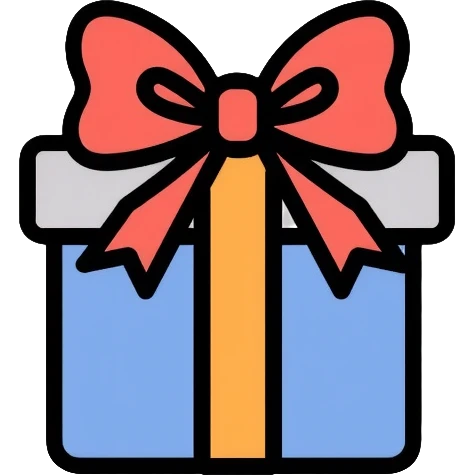 present with ribbon emoji