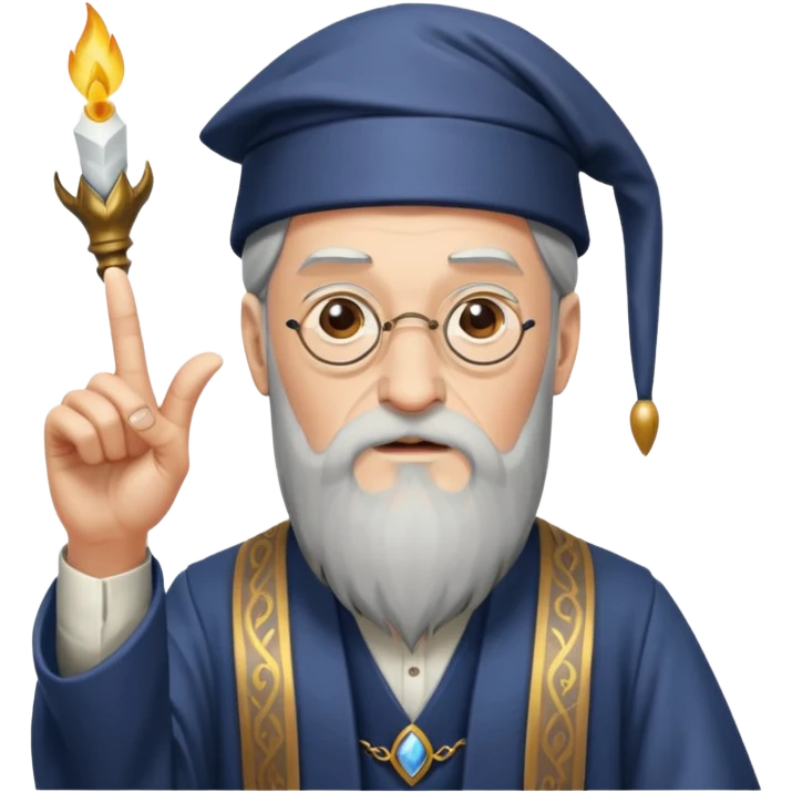 Dumbledore raising his finger emoji