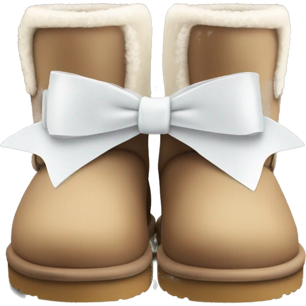 Ugg boots white bow emoji