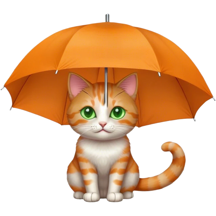 cat with umbrell emoji