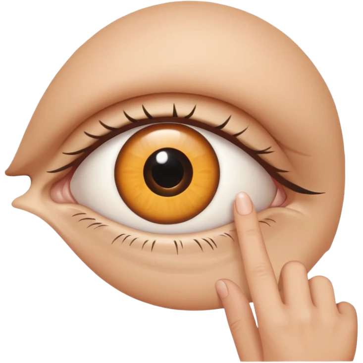 an eye with a hush gesture, symbolizing silence emoji