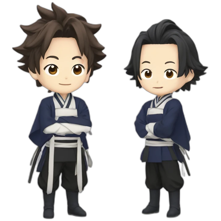 gojo satoru with kamado tanjiro emoji