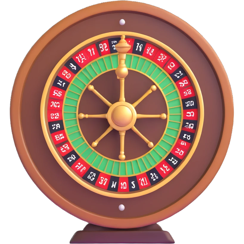 roulette wheel floating with bright colors emoji