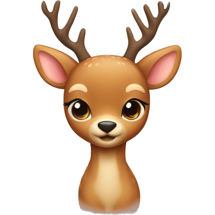 cute deer with bow emoji