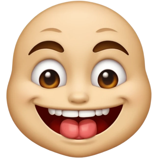 naughty looking emoji, biting lower lip, cheeky emoji