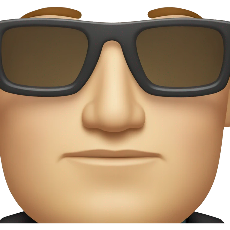 Elon Musk wearing a sunglass emoji