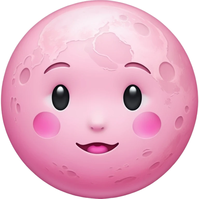 Pink moon emoji