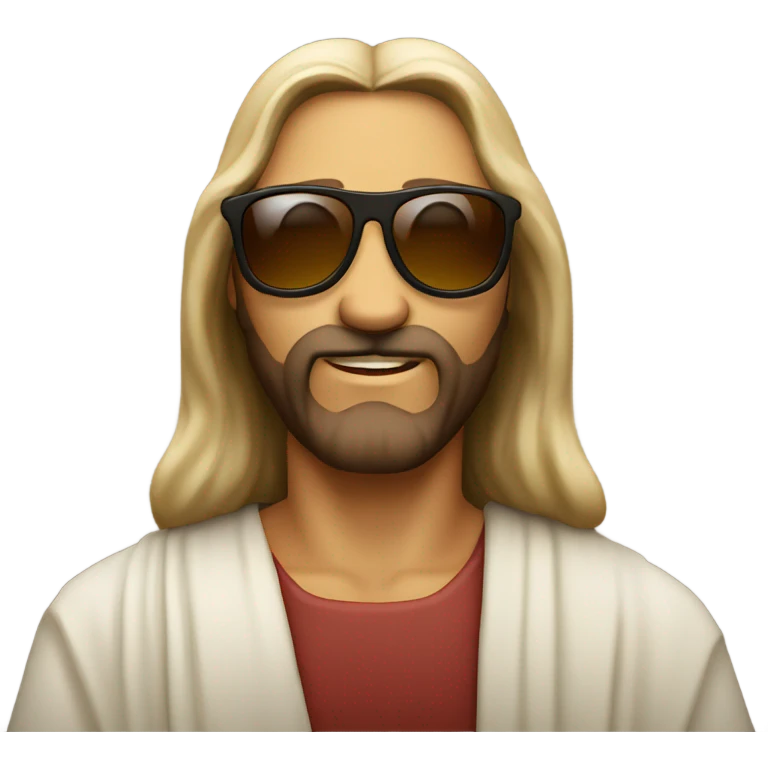 Jesus wearing sunglass emoji