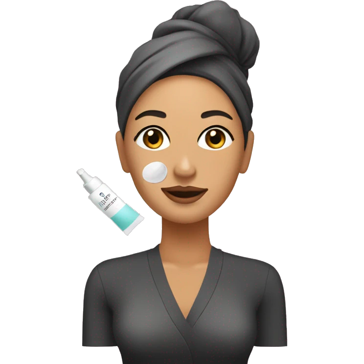Esthetician giving a facial to a client emoji