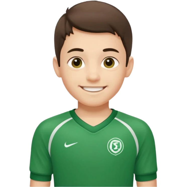 Boy — green sports jersey emoji