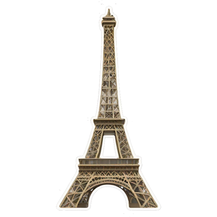 Tour Eiffel avec les anneaux olympiques  emoji