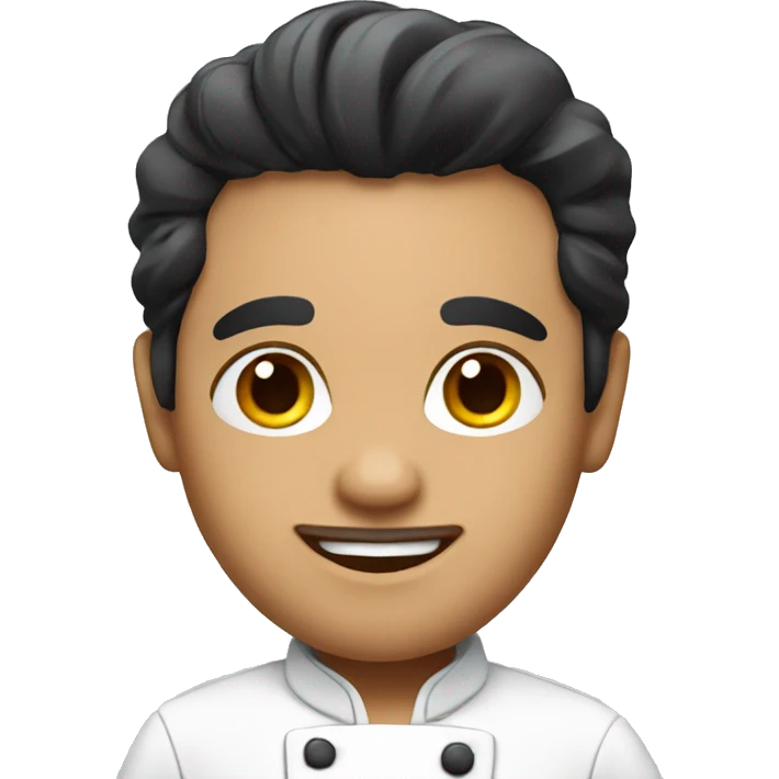 Chef with black hair emoji