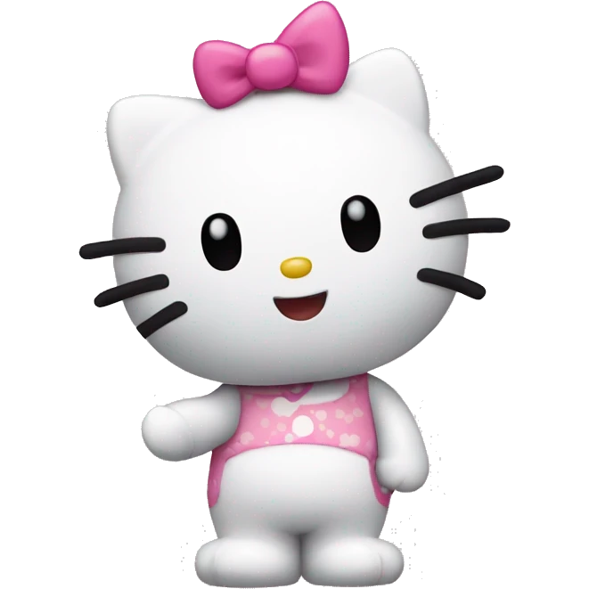 Hello kitty saying hi emoji