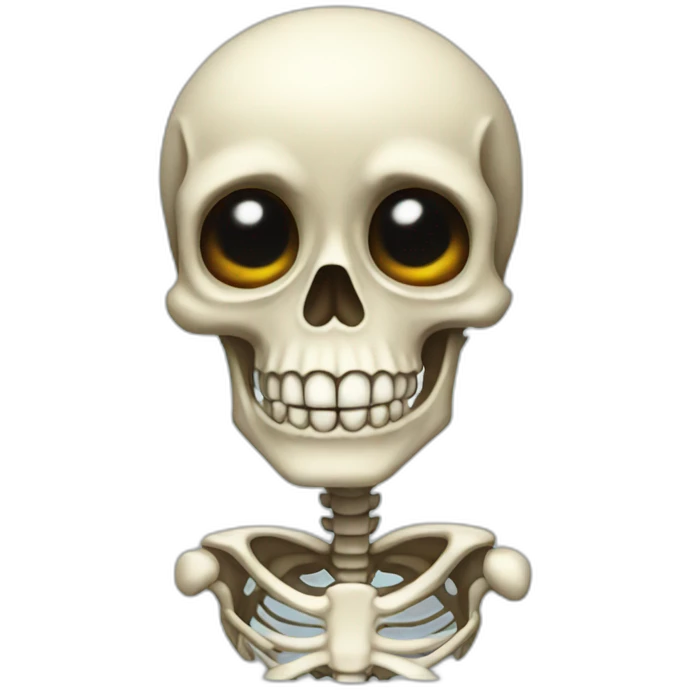 Skeleton cringe emoji