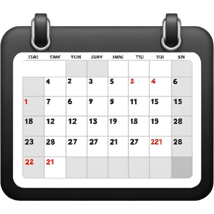 calendario de semanas emoji