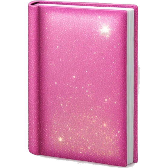 Pink skinny book with glitter  emoji