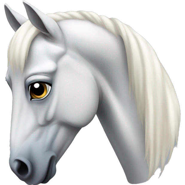 White Arabian horse head emoji