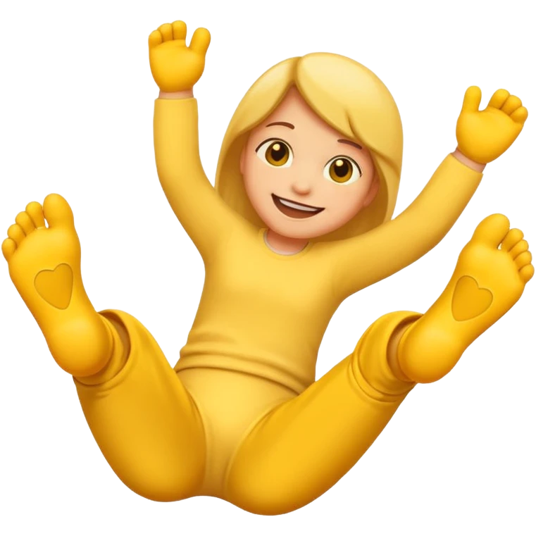 emoji character lying down with feet visible emoji