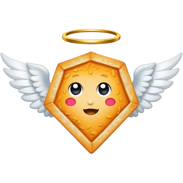 Dorito Chip with angel wings and halo emoji