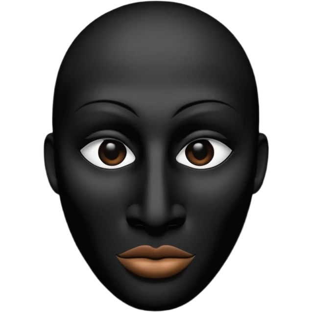 black mask with long nose emoji