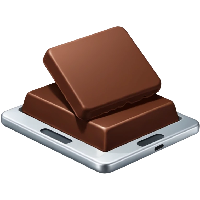 une tbalette de chocolat emballé dans de l'aluminium emoji