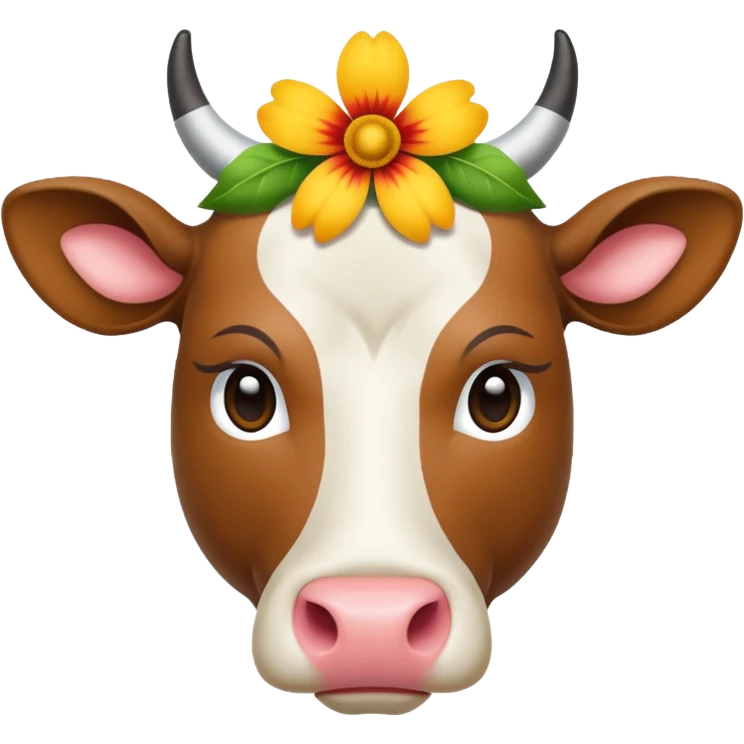 flower Indian cow emoji