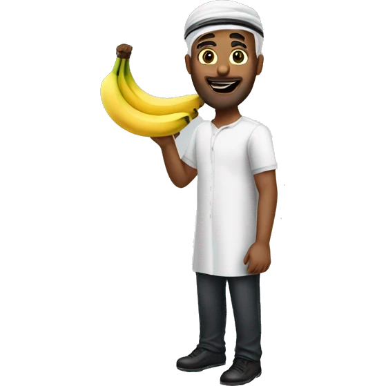 Dubai man throw away banana emoji